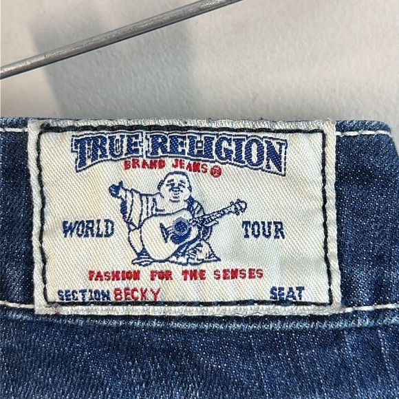 True Religion Becky White Stitch Bootcut Jeans Size 28 - Picture 12 of 16